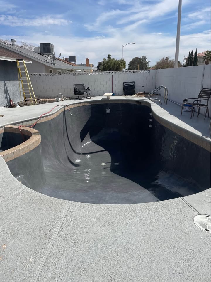 Painted pool deck